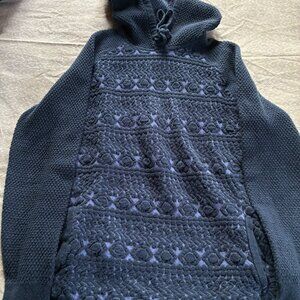 Women's Dakiini Textured Hooded Sweatshirt   -Large -Blue